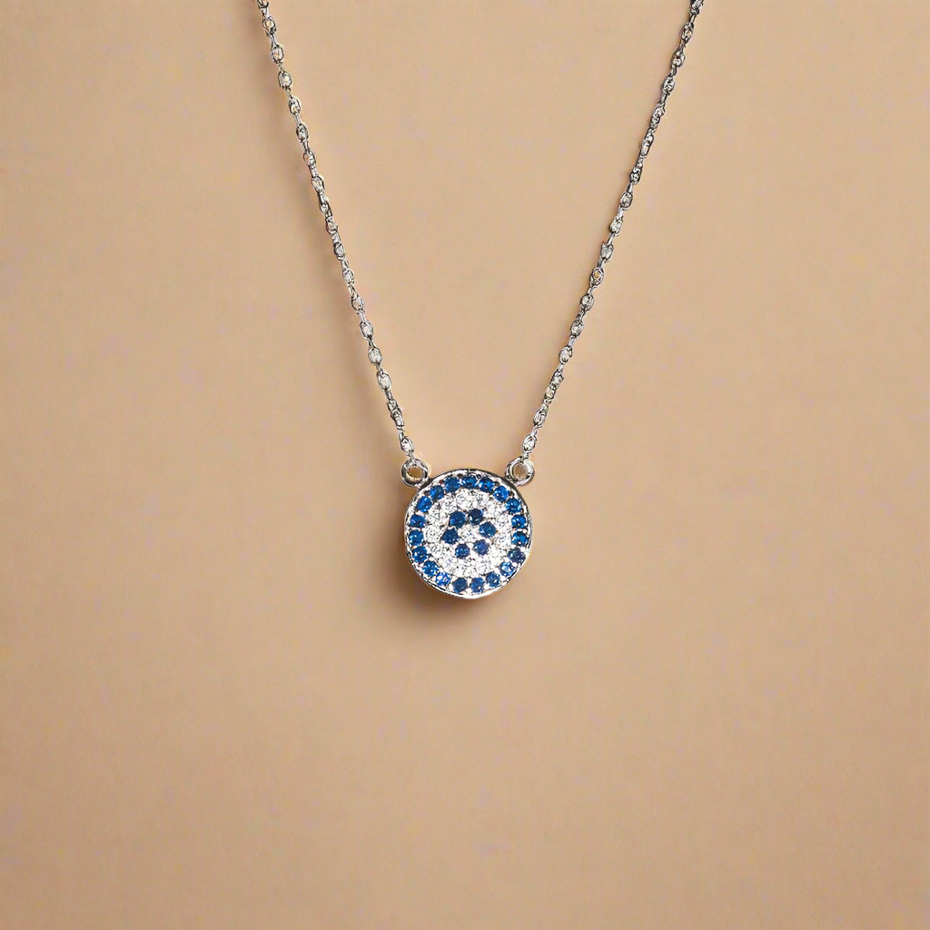 Round Crystal Lucky Eye Necklace