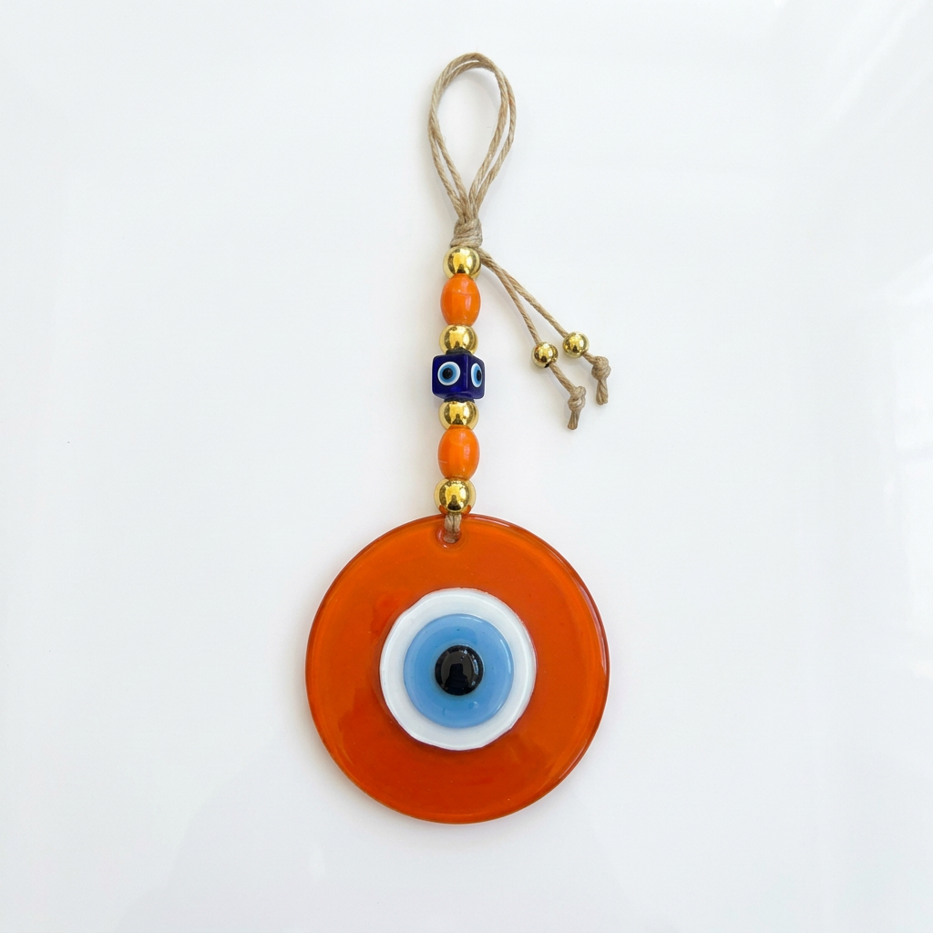Orange Evil Eye Wall Decor