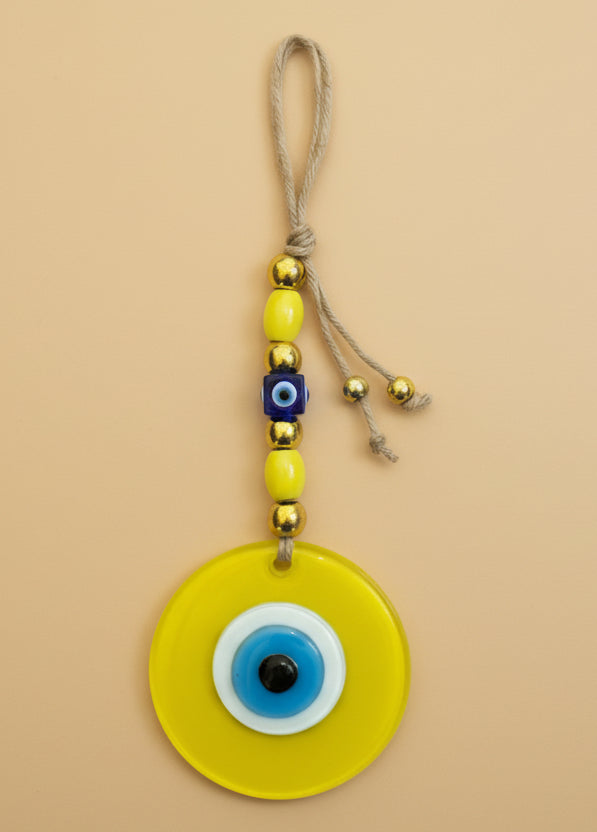Yellow Evil Eye Wall Decor