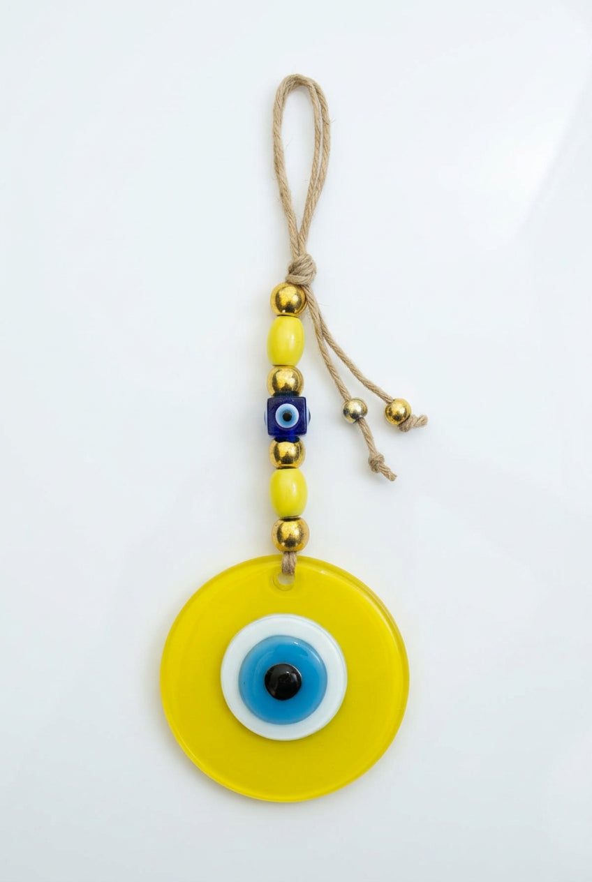 Yellow Evil Eye Wall Decor