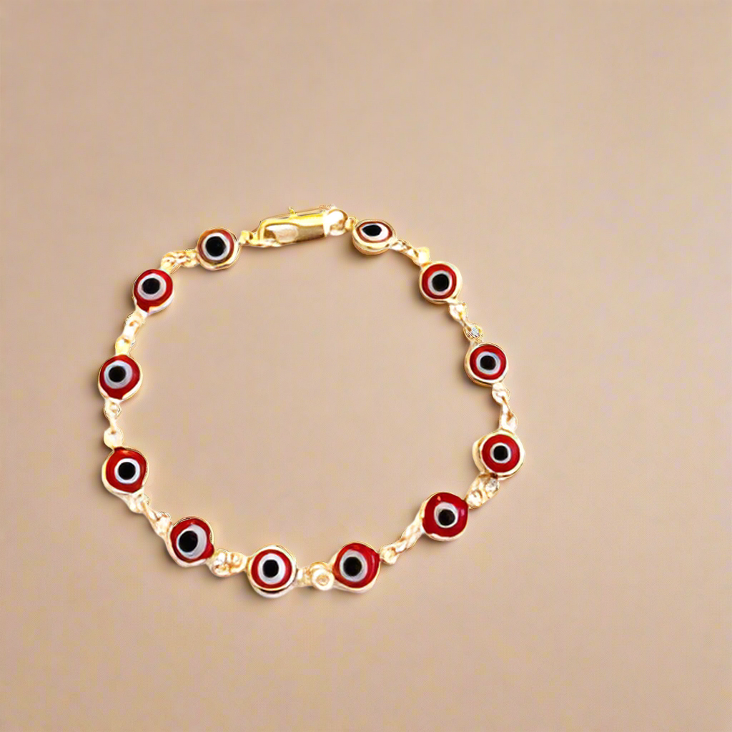 Gold Red Eye Classic Lucky Eye Bracelet