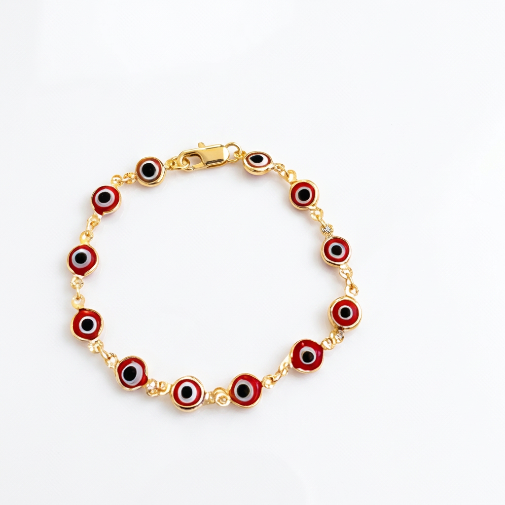 Gold Red Eye Classic Lucky Eye Bracelet