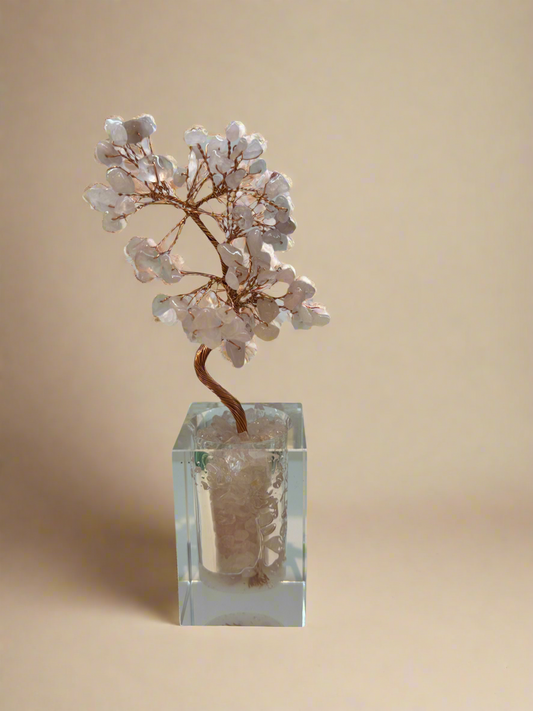 Rose Quartz Gem Stone Tree