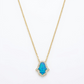 Opal Stone Crystal Hamsa Necklace