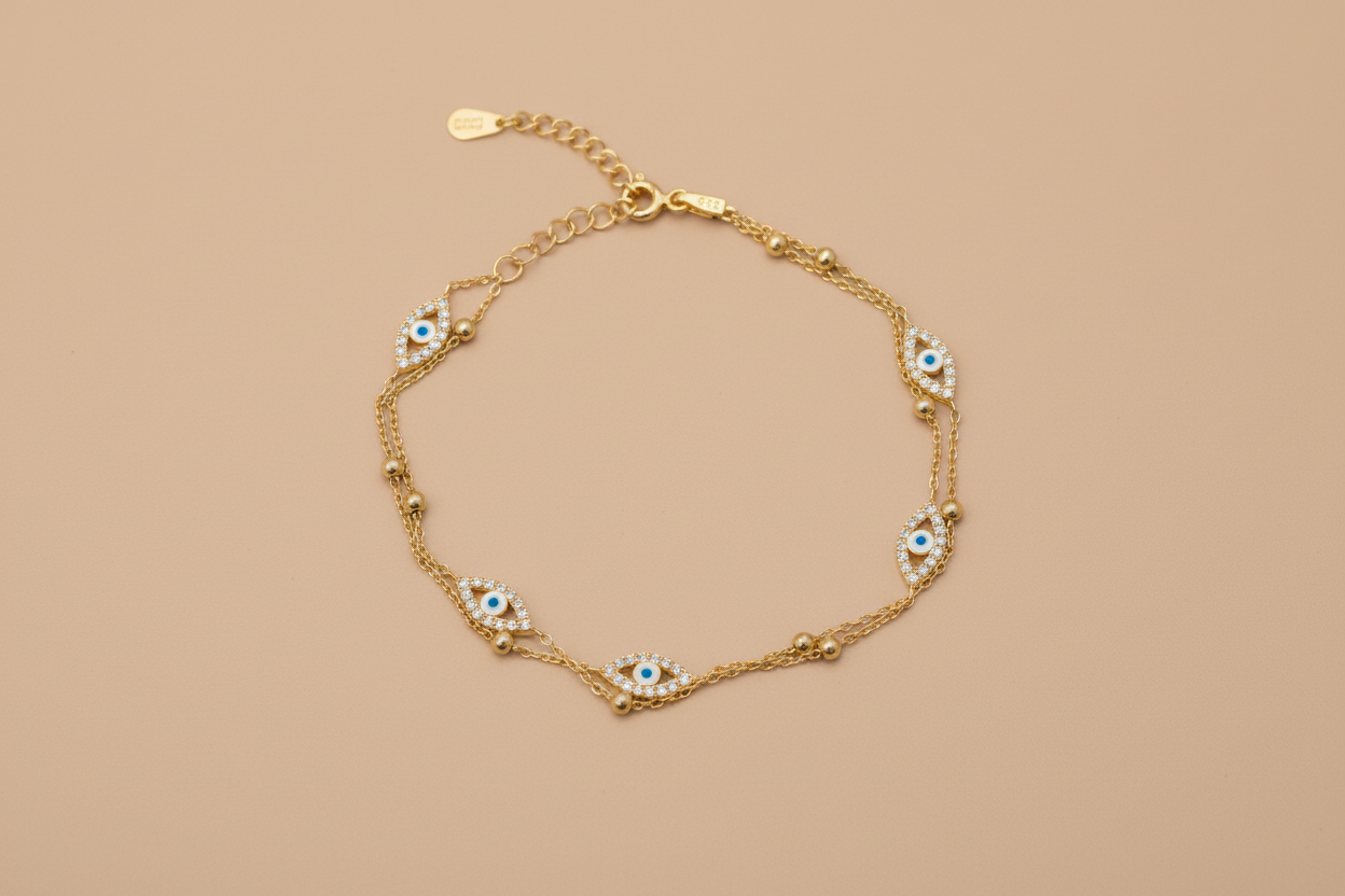 Double Chain Lucky Bracelet
