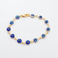 Gold Blue  Lucky Eye Bracelet