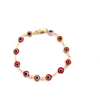 Gold Red Eye Classic Lucky Eye Bracelet