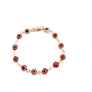 Gold Red Eye Classic Lucky Eye Bracelet