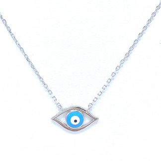 Silver Sterling Lucky Eye Necklace
