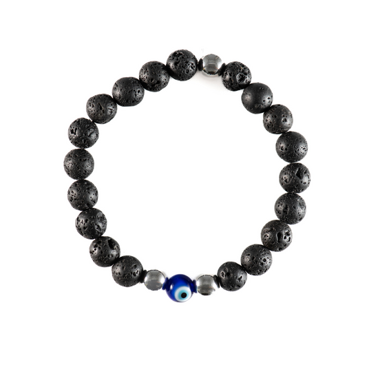 Lava Stone Lucky Eye Bracelet