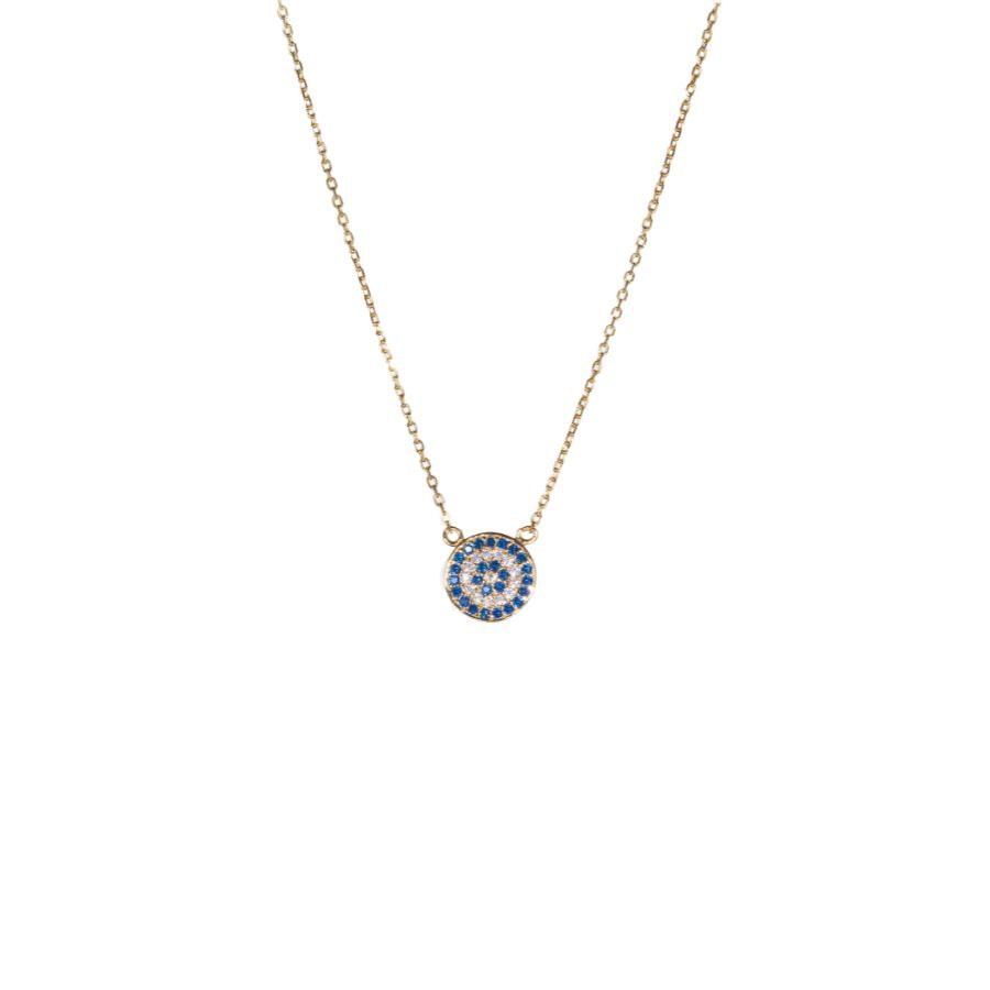 Round Crystal Lucky Eye Necklace
