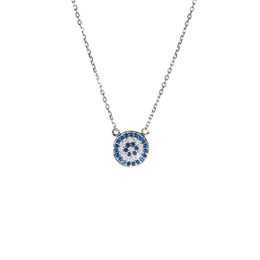 Round Crystal Lucky Eye Necklace