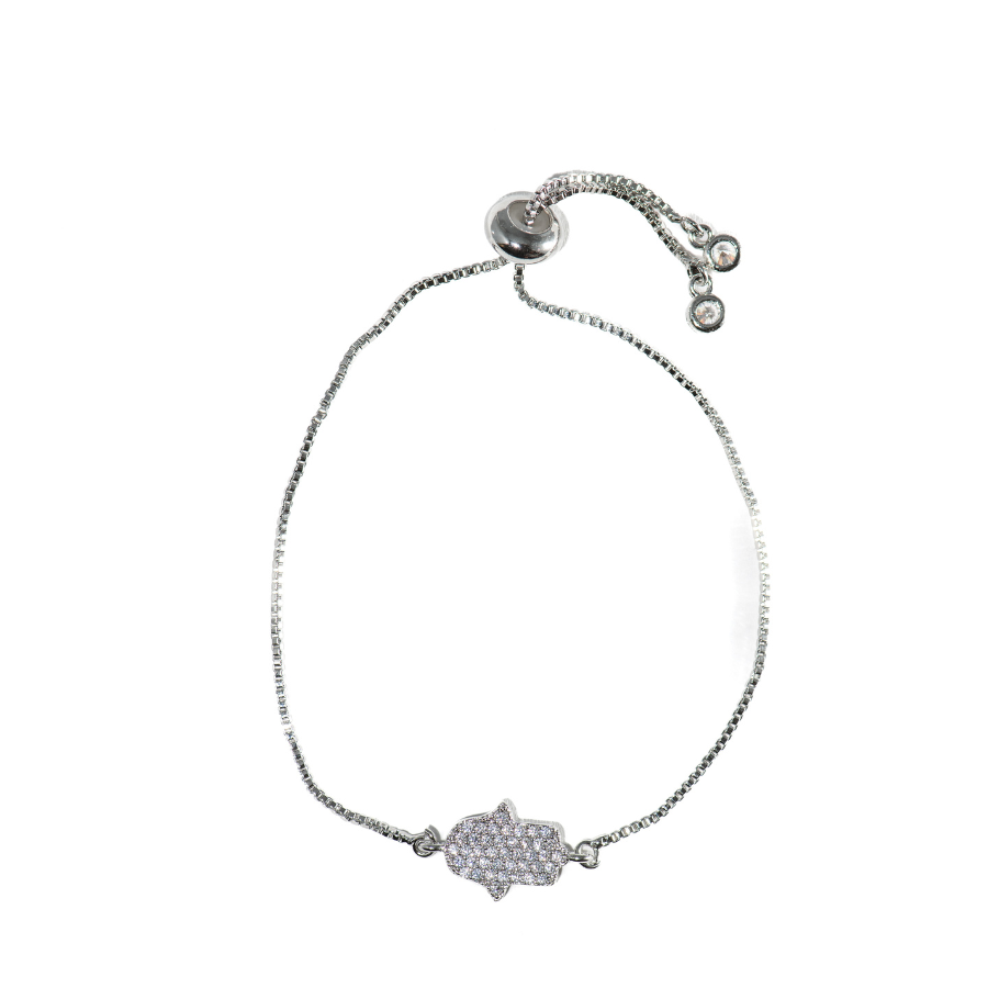 Crystal Hamsa Pull Bracelet